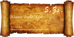 Sipos Zsófia névjegykártya