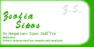 zsofia sipos business card